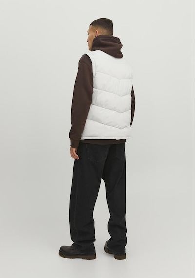 Jack & Jones Mat Yüzey Dolgulu Yelek - Vesterbro 12238853 Moonbeam Koyu Siyah