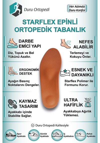 Starflex Ortopedik Tabanlık Epinli 1 Çift