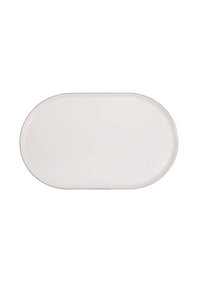 Porland Chopin Platin Oval Kayık Tabak 32cm Tekli Krem
