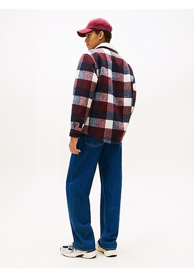 Tommy Hilfiger Tjm Check Teddy Overshırt Ext Erkek Mavi Gömlek - Dm0dm22010 Mavi