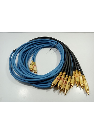 Amfi Rca Kablosu El Yapımı 2 Giriş 8 Çıkış %100 Bakır Rca- 5 Mt