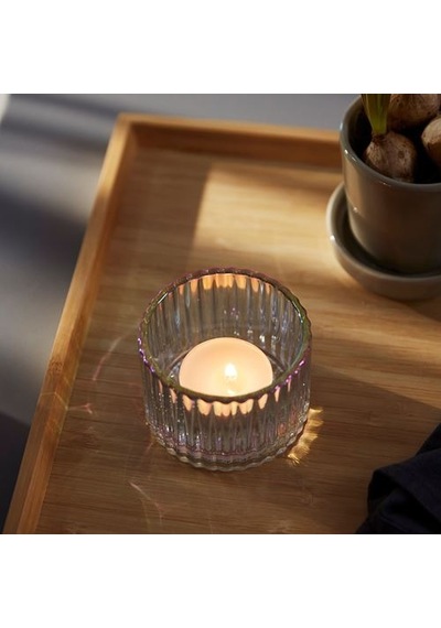 Ikea Räffelbjörk Tealight Mumluk, Sedef Rengi, 5 Cm Çok Renkli