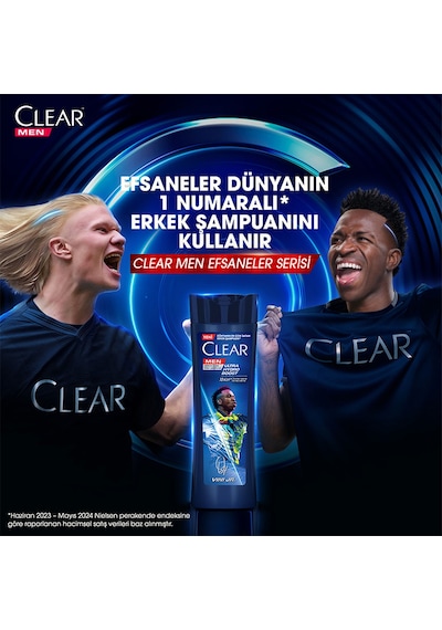 Clear Men Kepeğe Karşı Etkili Şampuan Vinicius Júnior 350 Ml Beyaz