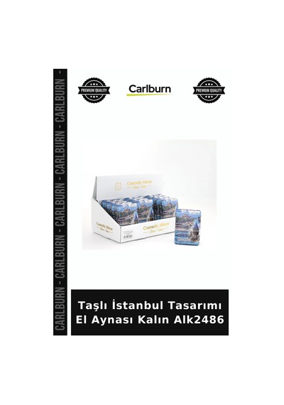 Özel Üretim Hediyelik Dekoratif Şık Aksesuar Taşlı İstanbul Tasarımı El Aynası Kalın Alk2486
