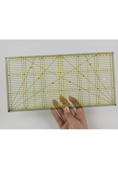 Plastik Şeffaf Terzi Modelist Okul Patcwork Kesim Cetvel 30X15 CM