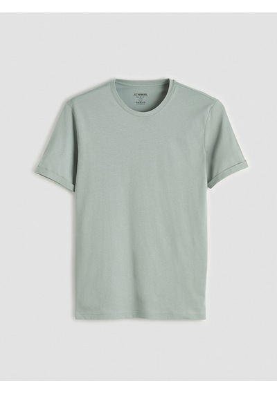 Lcwaıkıkı Classic Yeşil Slim Fit %100 Pamuk Basic Tişört