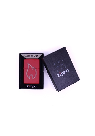 Zippo Red Flame Dizayn Çakmak Kırmızı