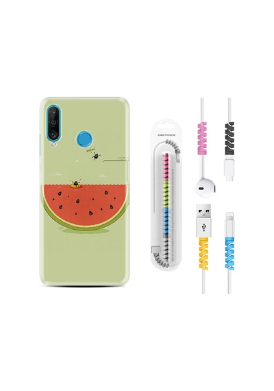 Huawei P30 Lite Kılıf Kablo Koruyuculu Woohoo 1373