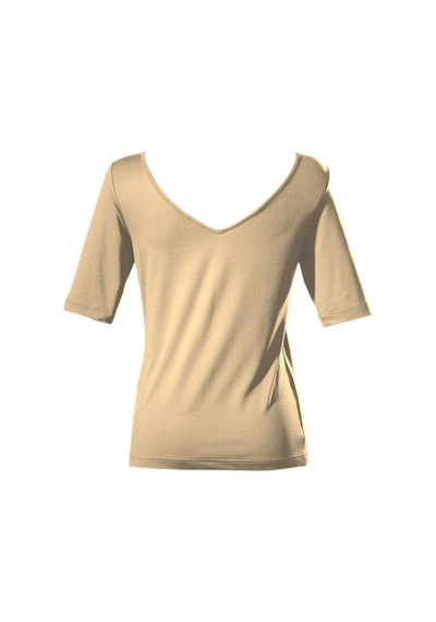 Bulalgiy Kadın Camel Basic Tişört - Bga036575 Camel