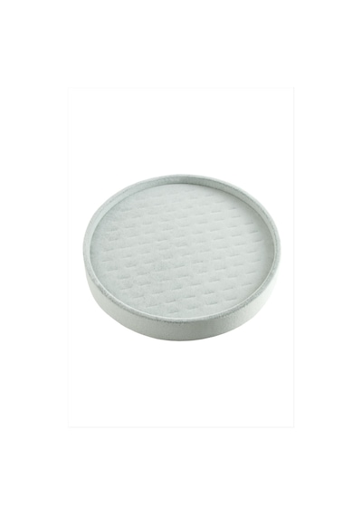 Yuvarlak - 372 - Ahşap Anfora Kumaş Piercing Küpelik 20 - Csmo-tex - Cm Gri