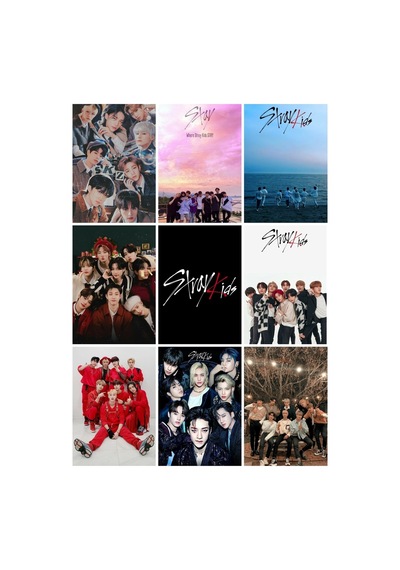 Stray Kids- Kpop 9 Lu Fotokart Seti