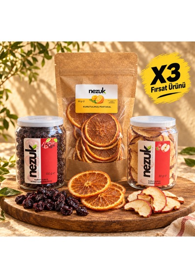 Kurutulmuş Meyve 3 Lü Karışık Set 210 G Çekirdeksiz Kiraz Kurusu 130 G, Portakal Kurusu 50 G, Kırmızı Elma Kurusu 30 G Nezuk 200 G Kurutulmuş Meyve 3 Lü Karışık Set 210 G Çekirdeksiz Kiraz Kurusu 130 G, Portakal Kurusu 50 G, Kırmızı Elma Kurusu 30 G Nezuk 200 G