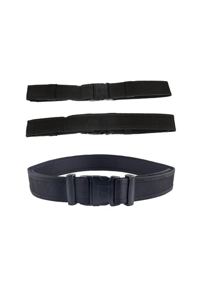 Kordak Siyah Düz Palaska - Ayarlanabilir Cırtlı Outdoor Kemer - 5 cm