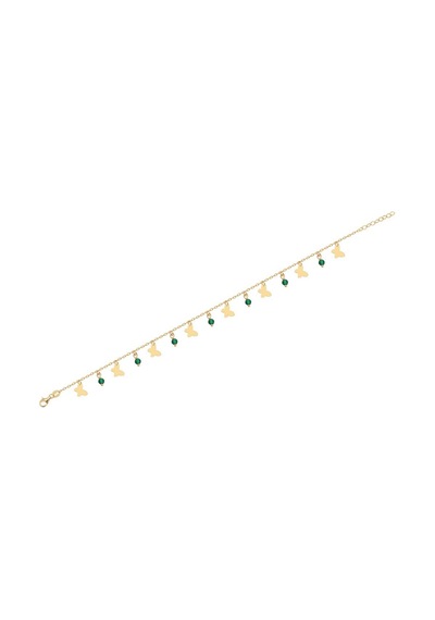 Diamond Line - Gülaylar - Sarı Altın 14 Ayar Kelebek Bileklik Standart N11.21824 Sarı Altın