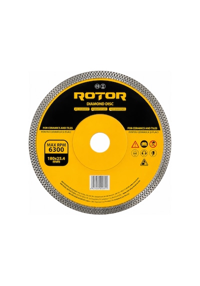 Ultra İnce Seramik Kesme Diski Rotor 180 25,4
