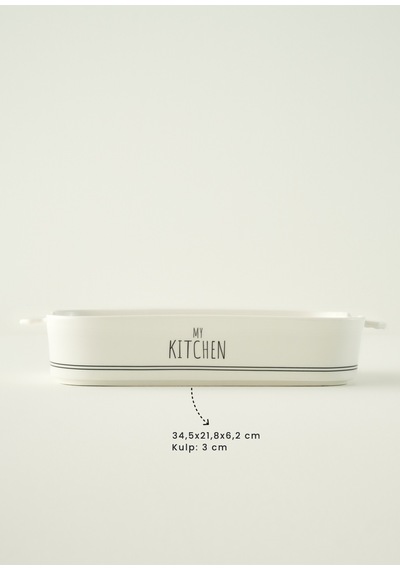 Bella Maison My Kitchen 2'li Porselen Fırın Kabı Seti Beyaz