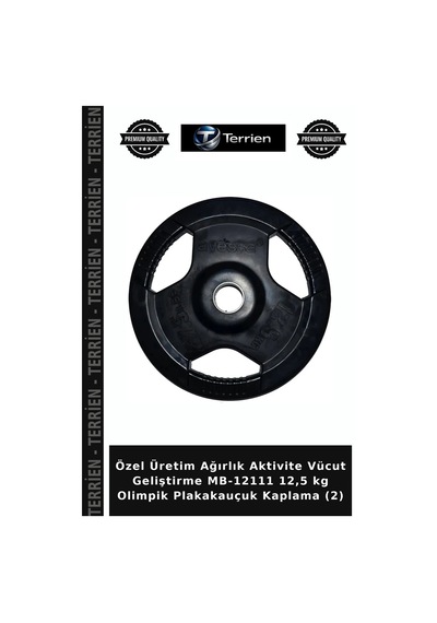Özel Üretim Ağırlık Aktivite Vücut Geliştirme Mb-12111 12,5 Kg Olimpik Plakakauçuk Kaplama 2