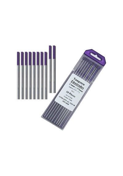 Tr Tıg Kaynak Tungsten Elektrotlar Nadir Toprak Karışımı 3/32 X 7 10'lu Paket Mor