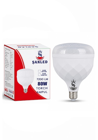 80w Kristal Tasarruflu E27 Beyaz Işık Torch Led Ampul-1-2-4-6-8-10 Adettir 1 Adet