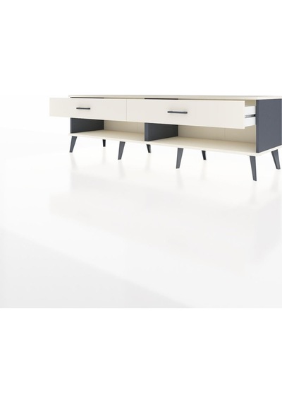 Hyperion Tv Ünitesi 2 Çekmeceli 176x44x51 Antrasit-aytaşı/aytaşı Aytası/aytası