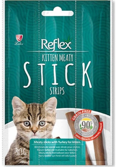 Reflex Stick Hindili Tahılsız Yavru Kedi Ödül Çubuğu 3 x 3 G