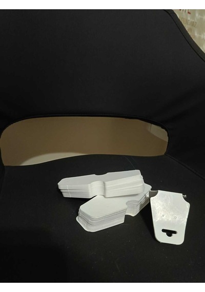 100 Adet Beyaz Takı Kartı 12.2 5x3 Cm Küpe Kolye Bileklik Sunum Kartı Bristol Takı Sergi Kartı