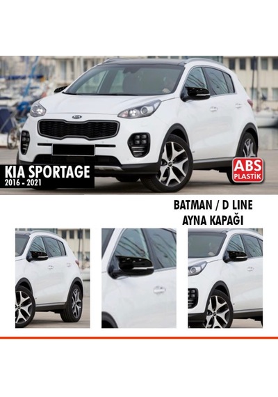 Kia Sportage Yarasa Batman Ayna Kapağı 2016-2021 arası Parlak Siy