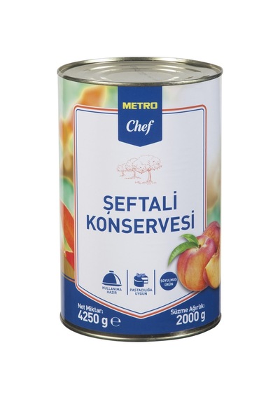 Şeftali Konserve 4,25 Kg - Tatlı Ve Pratik Kullanım Tarı