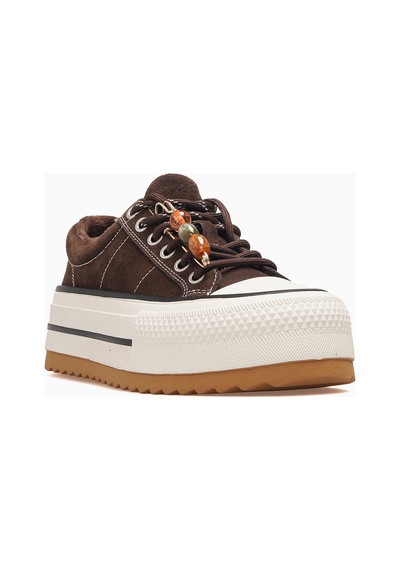 Guja Kadın Bağcık Aksesuarlı Günlük Sneaker Ayakkabı 26k 26k366-1 Kahve