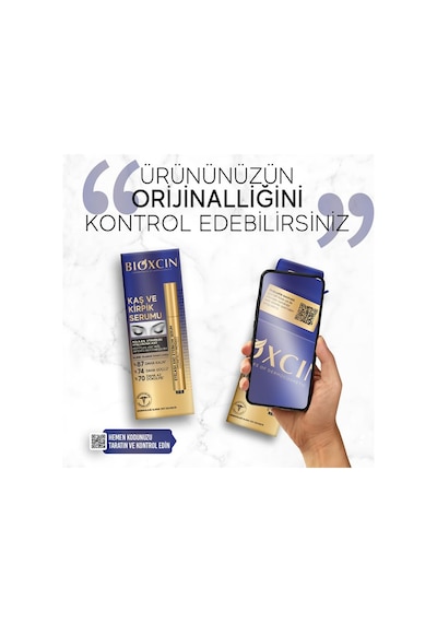 Bioxcin Kaş Ve Kirpik Serumu Biocomplex B11, Hyaluronik Asit, Hint Yağı Ve Peptit İçerikli Gürleştirici Ve Uzatıcı Etki 10 Ml
