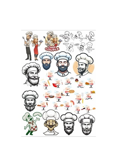 Aşçı Sticker Set