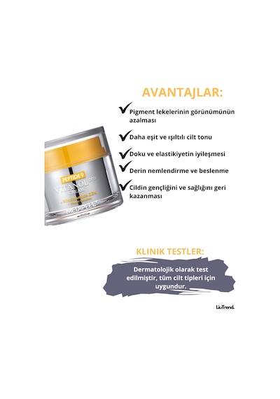 Medipeel Peptide 9 Vitanol Pro Cream 50 Ml Cilt Elastikiyetini Ve Ton Dengesini Peptitli Krem M0409