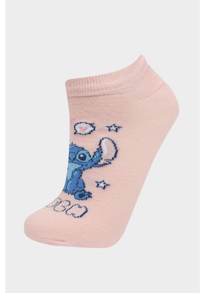 Defacto Kız Çocuk Disney Lilo & Stitch 3lü Pamuklu Patik Çorap F1331a8nskr1 ÇoK Renkli