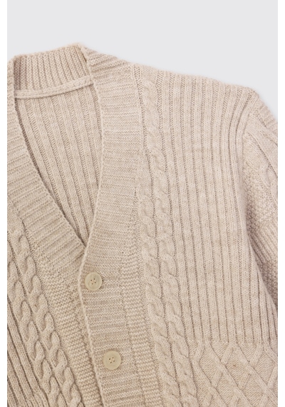 Panço Erkek Çocuk Triko Bej Hırka 2621bk82005 Krem
