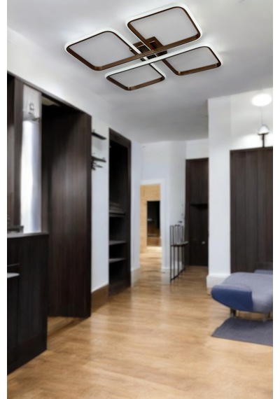 Specula Kahverengi Beyaz Ledli - Mutfak - Salon Led Avize Kahve Rengi
