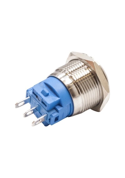 Motorobit 22B-P1Z 22Mm Düz Anahtarlı Metal Buton