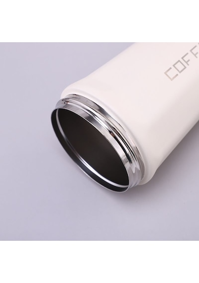 Komple 304 L Çelik Beyaz  410 ml Kahve El Termos Mug cin398by