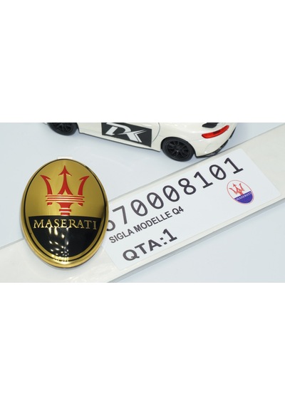 Dk Tuning Ön Kaput Gold Mavi Vidalı Logo Arma Maserati İle Uyumlu