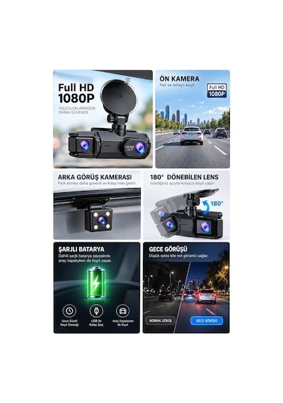 Full Hd 1080p Gece Görüşü Wifi Bağlantı 180 Geniş Açı