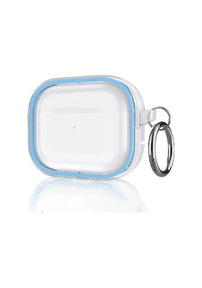 Gld-spt- Movenchy Apple Uyumlu AirPods Pro 2 2.nesil Shiny Şeffaf Kılıf - Sierra Blue