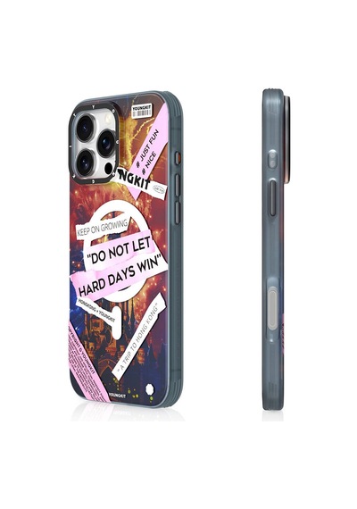 Apple iPhone 16 Pro Max Uyumlu Kılıf Magsafe Şarj Özellikli Youngkit A-city Serisi Kapak Pembe