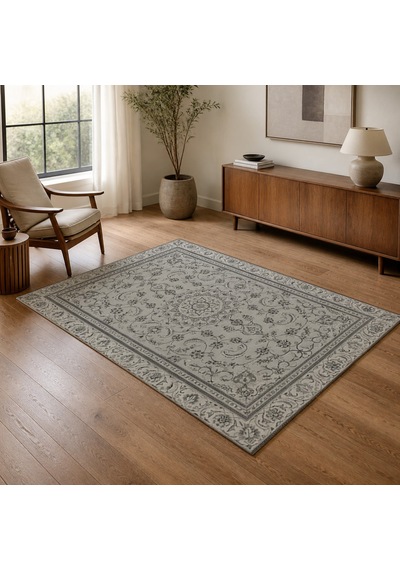 Kartela Halı Suma Halı Jüt Taban Dokuma Halı Açık Gri - 60 X 90 Cm