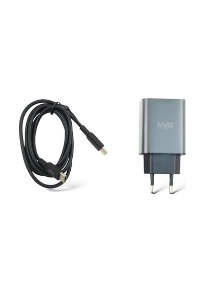 My2 Tec 2'si 1 Arada Şarj Seti Apple iPhone Uyumlu 15 Samsung Huawei Xiaomi Oneplus Usb-c İçin Şarj Kablosu Siyah 25w 3a 100cm