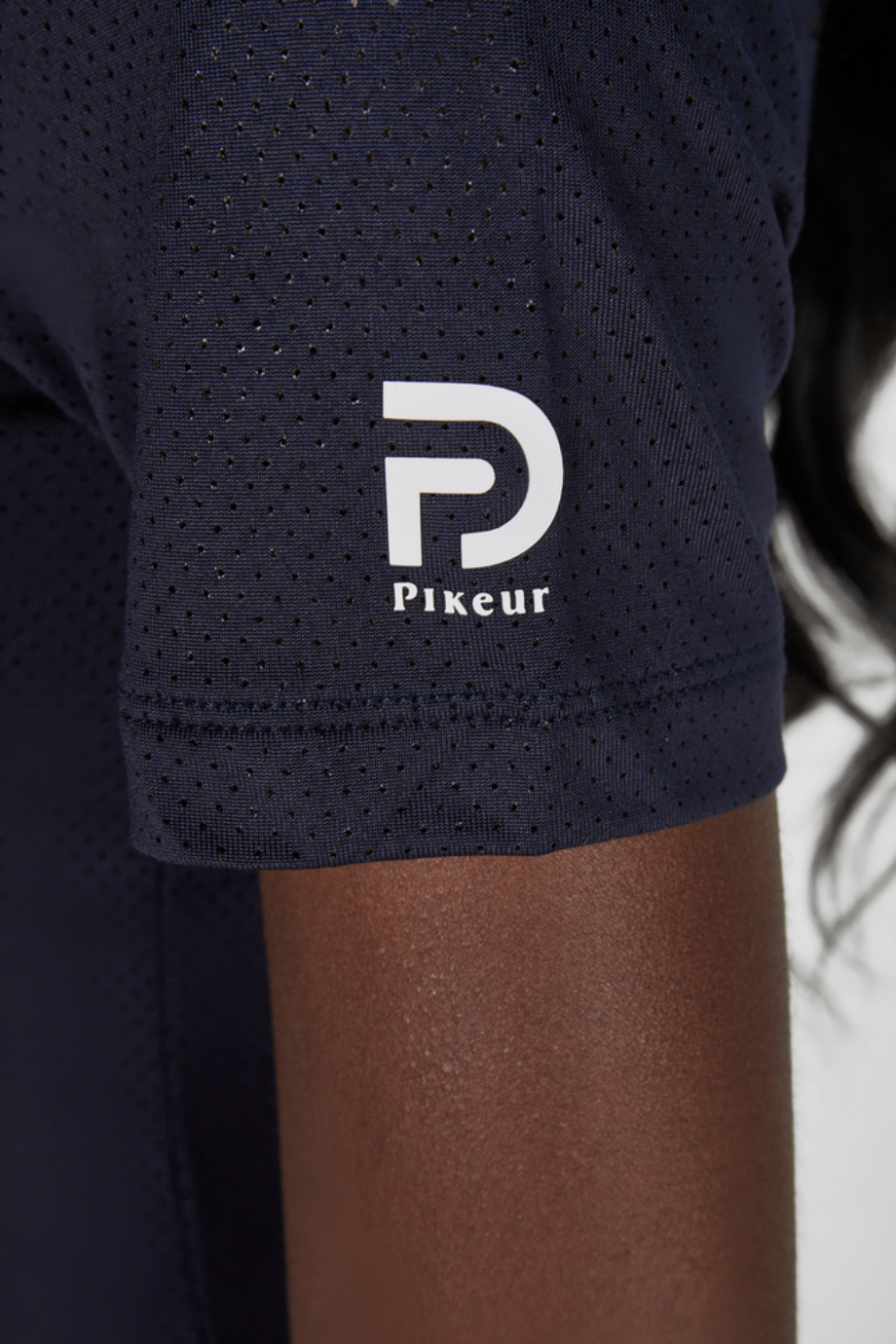 Pikeur Polo Shirt 1236 Lüks Fonksiyonel Spor Kadın Tişört Lacivert