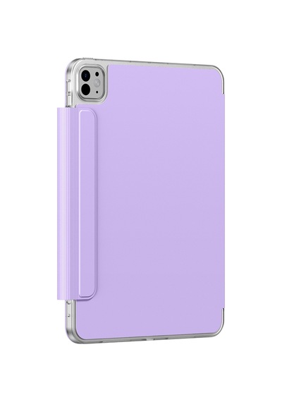 Apple Uyumlu iPad Pro 11 2024 Amazingthing Minimal Mag Katlanabilir Standlı Kalem Bölmeli Kılıf Mor Kapaklı Kılıf