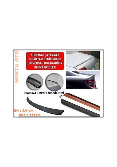 Fıat Linea Uyumlu Bagaj Üstü Spoiler 3.6Cm X 135Cm