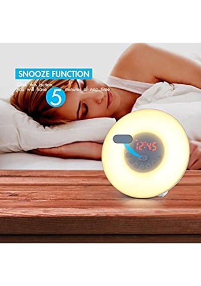 Bioxo Wake-Up Ayarlanabilir 6 Renkli Gece Lambası/Fm Radio/Alarml