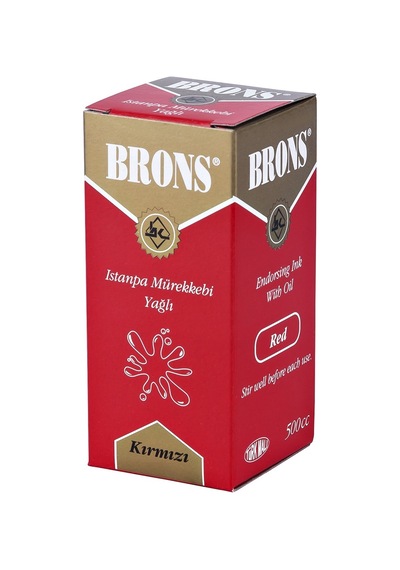 Brons Istampa Mürekkebi Yağlı Kırmızı 500 Cc. Br-322