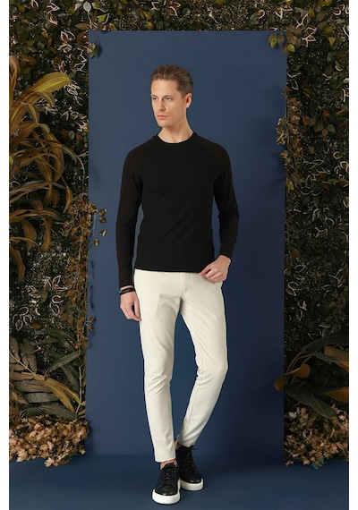 Efor Ts 872 Slim Fit Siyah Spor T-shirt Siyah
