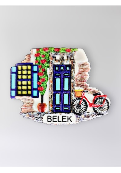 Belek Polyester Kabartmalı Magnet 7 X 5,5 Cm Dekoratif Hediyelik Buzdolabı Süsü Kod:1501